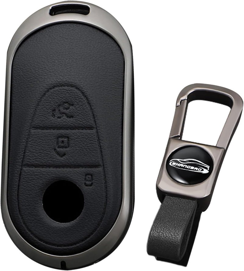 KUNIO Keyless Key Case for Mercedes Benz C Class W206 S Class W223 C200 GLC (2020-2023) - Black - Image 1