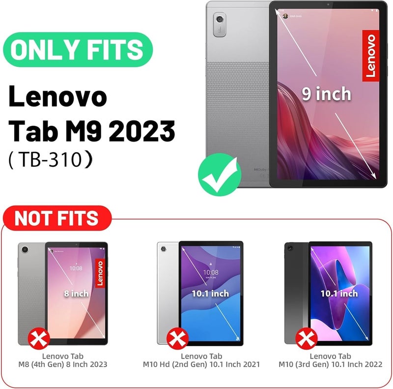 TGK 360 Rotatable Smart Flip Case Cover for Lenovo Tab M9 9 Inch TB310XU / TB310FU (Dark Blue) - Image 2