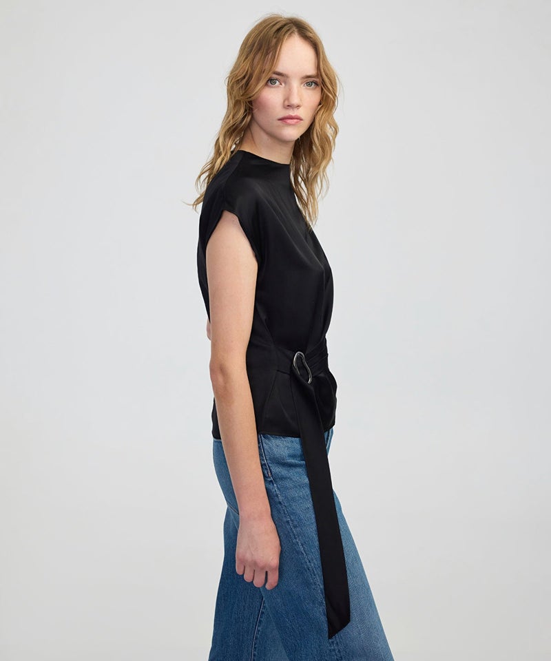 Ipekyol Satin-Effect Belted Blouse - Image 3