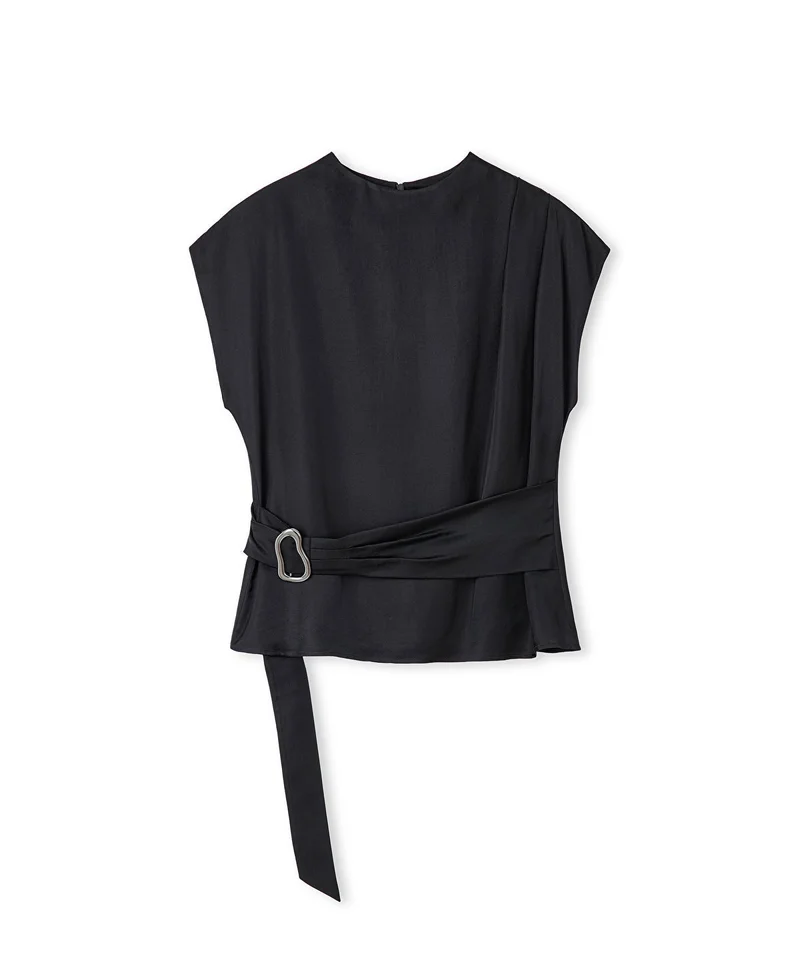 Ipekyol  Satin-Effect Belted Blouse for Women | Best Price UAE