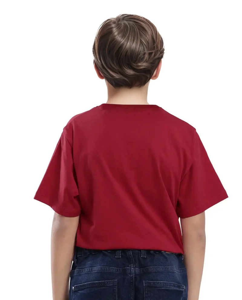 Rare Ones Rare Ones Kids Speed Red Cotton Half Sleeve Printed Slip-On Closure Regular Fit T-Shirt
