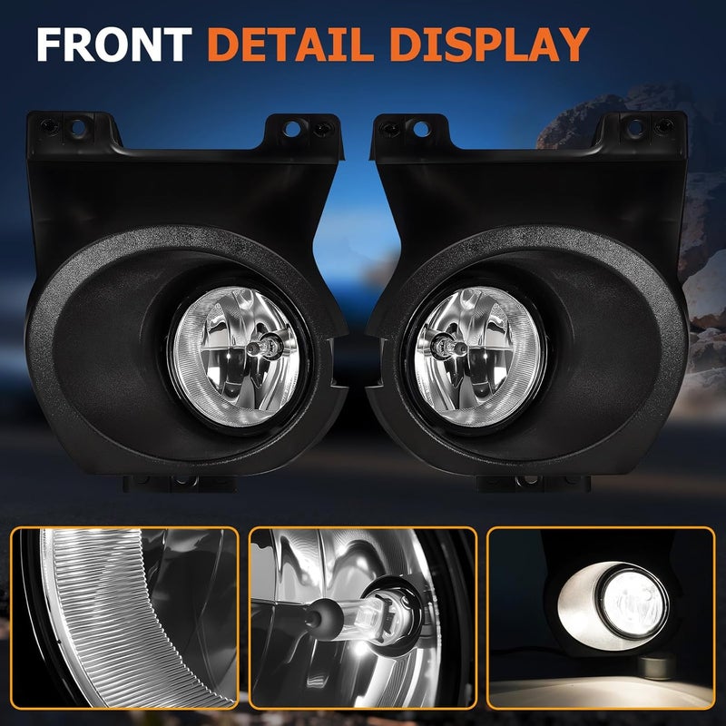 Boxlight Fog Lights for 2011-2014 Ford F-150 with H10 12V42W Bulbs - Clear Lens Assembly - Image 3