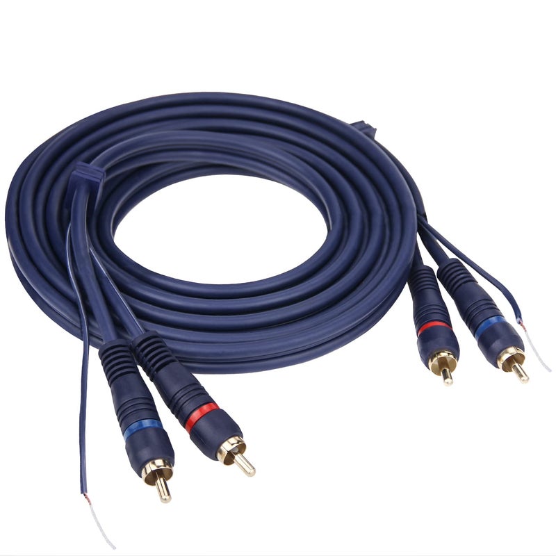 Ullnosoo UIInosoo RCA Cable With Ground Wire, 10ft Turntable Gold Plated 2RCA Male to 2RCA Male Stereo Interconnect for Turntable, Preamp, Record Player, Amplifier - Image 1
