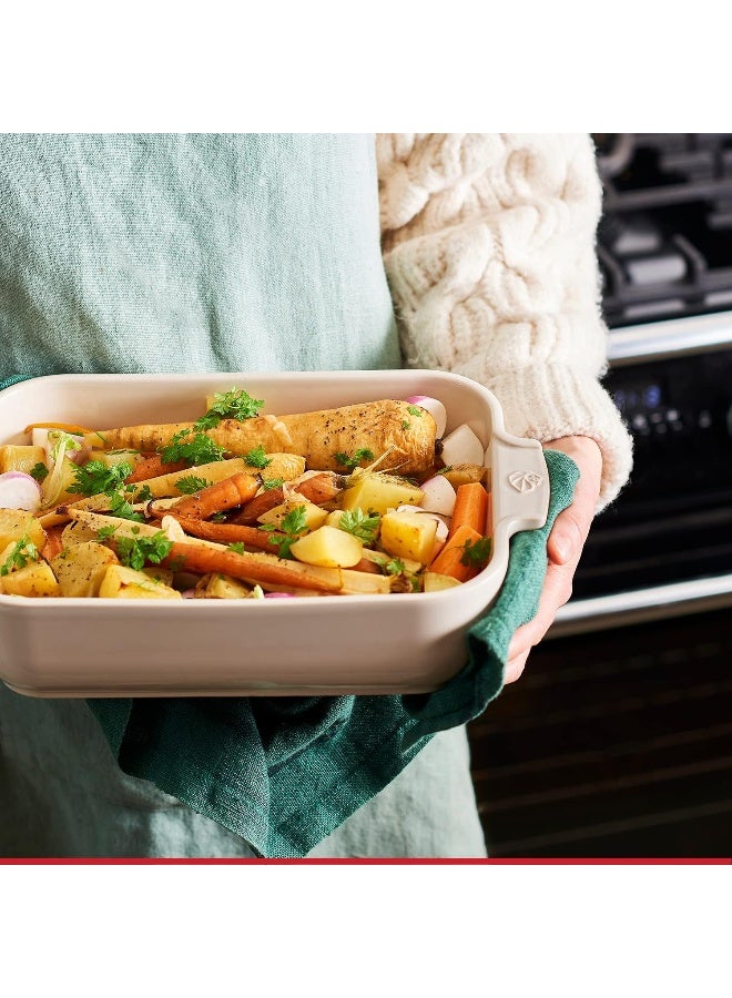 Peugeot Appolia Rectangular Oven Dish 32cm Ecru - Image 3