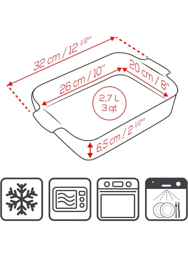 Peugeot Appolia Rectangular Oven Dish 32cm Ecru - Image 4