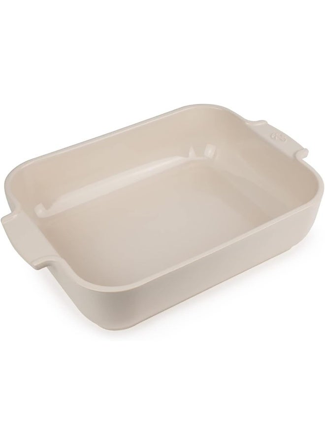 Peugeot Appolia Rectangular Oven Dish 32cm Ecru - Image 1