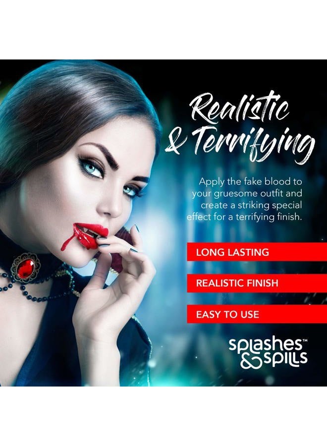 Splashes & Spills Realistic Fake Blood - Face and Body Paint - Pretend Costume and Dress Up Makeup - New Improved Formula! (10ml) - Image 2