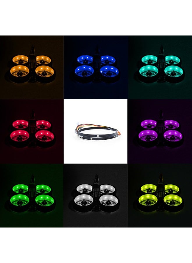 Generic - IFlight Wing Flying LED Lamp 9 Lamp Beads Programmable Lamp Strip Green Hornet/Hornet V3 Rack Dedicated-Color:Yellow Protective Cover + LED Light + LED Control Board - Image 1