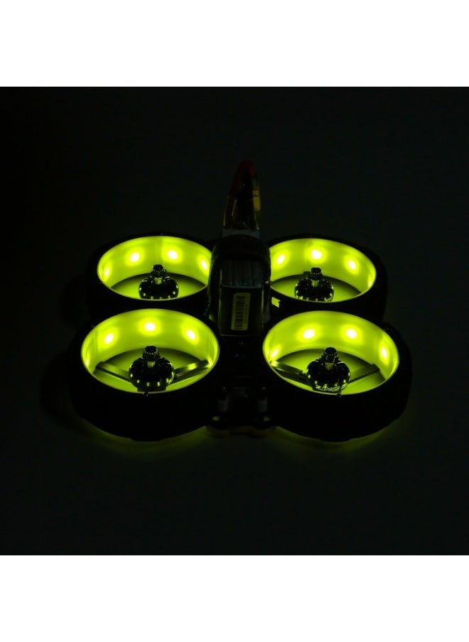 Generic - IFlight Wing Flying LED Lamp 9 Lamp Beads Programmable Lamp Strip Green Hornet/Hornet V3 Rack Dedicated-Color:Yellow Protective Cover + LED Light + LED Control Board - Image 1