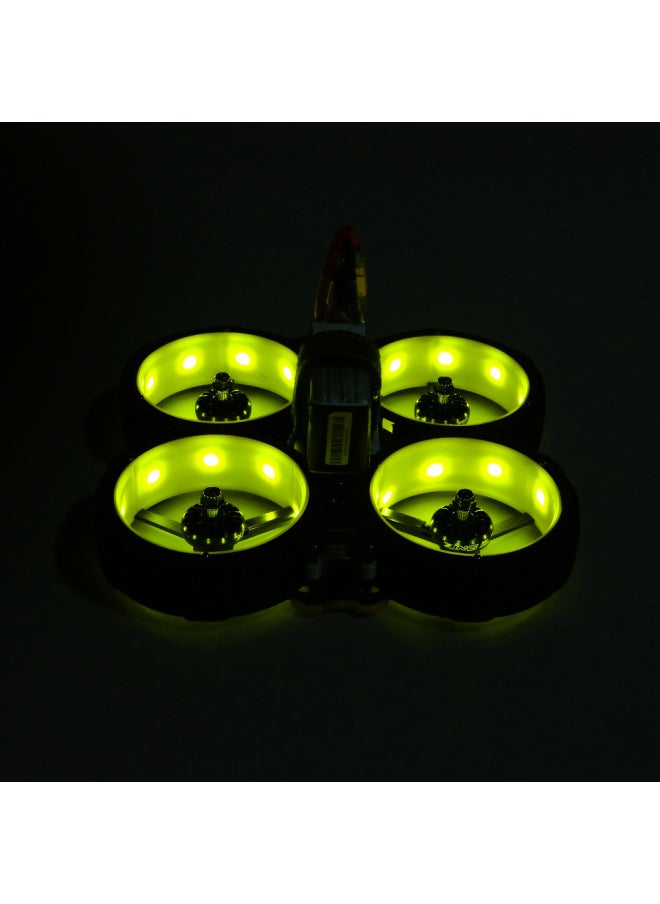 Generic - IFlight Wing Flying LED Lamp 9 Lamp Beads Programmable Lamp Strip Green Hornet/Hornet V3 Rack Dedicated-Color:Yellow Protective Cover + LED Light + LED Control Board - Image 1