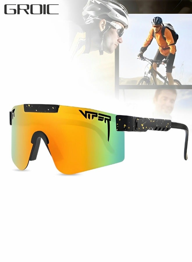 GROIC Sports Sunglasses UV Protection Cycling Sunglasses Polarized  UV400 Visor Outdoor Windproof Glasses for Sports Running Golf Baseball Fishing - Image 1