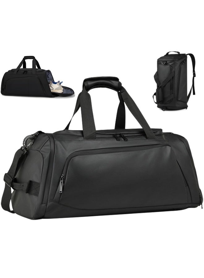 Genetic Gym Bag with Shoe Compartment, Travel Duffle Bag for Men and Women Waterproof Overnight Bag with Wet Pockets Sports Carryall Carry On Bag Holdall for Travel Swimming - Image 1