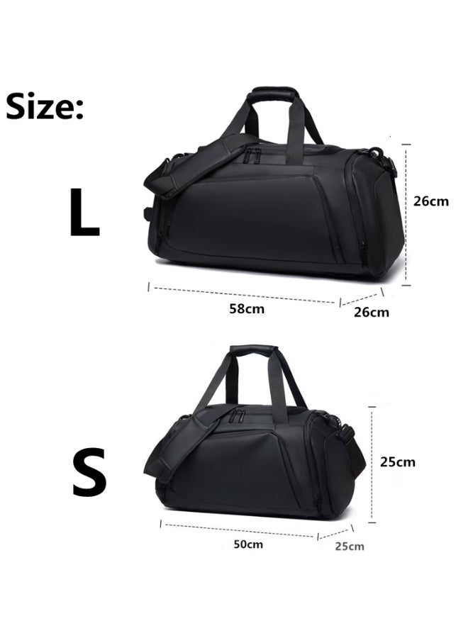 Genetic Gym Bag with Shoe Compartment, Travel Duffle Bag for Men and Women Waterproof Overnight Bag with Wet Pockets Sports Carryall Carry On Bag Holdall for Travel Swimming - Image 2