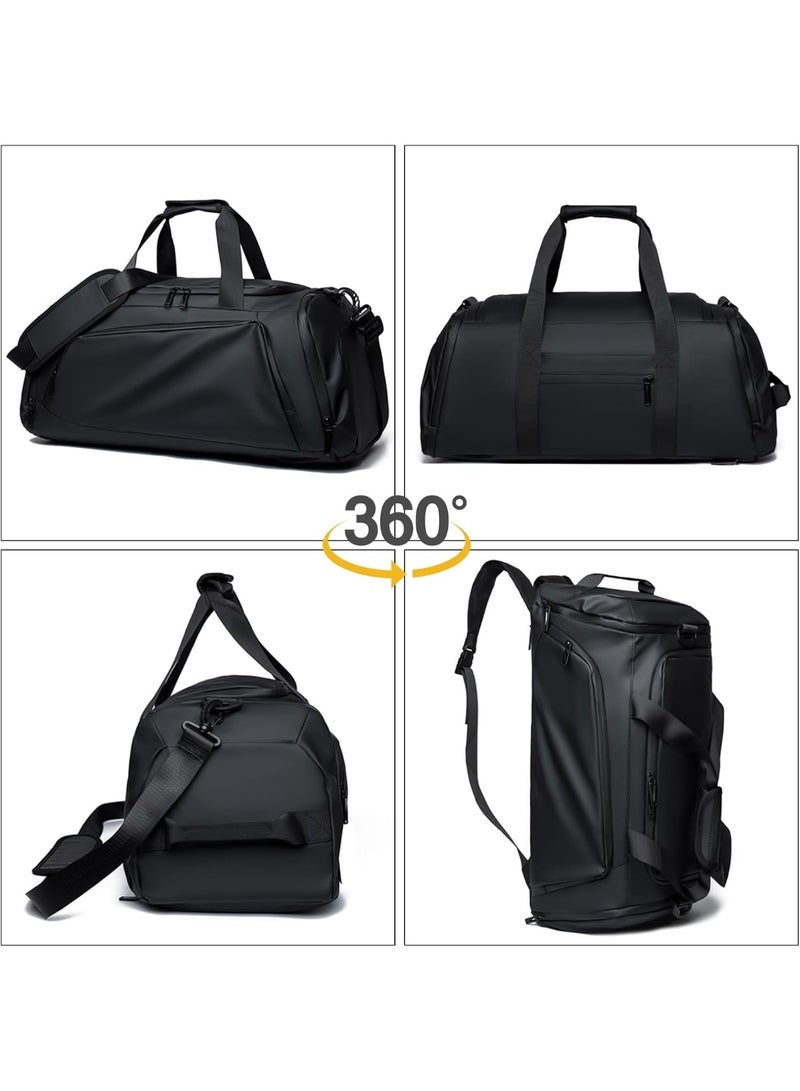 Genetic Gym Bag with Shoe Compartment, Travel Duffle Bag for Men and Women Waterproof Overnight Bag with Wet Pockets Sports Carryall Carry On Bag Holdall for Travel Swimming - Image 3