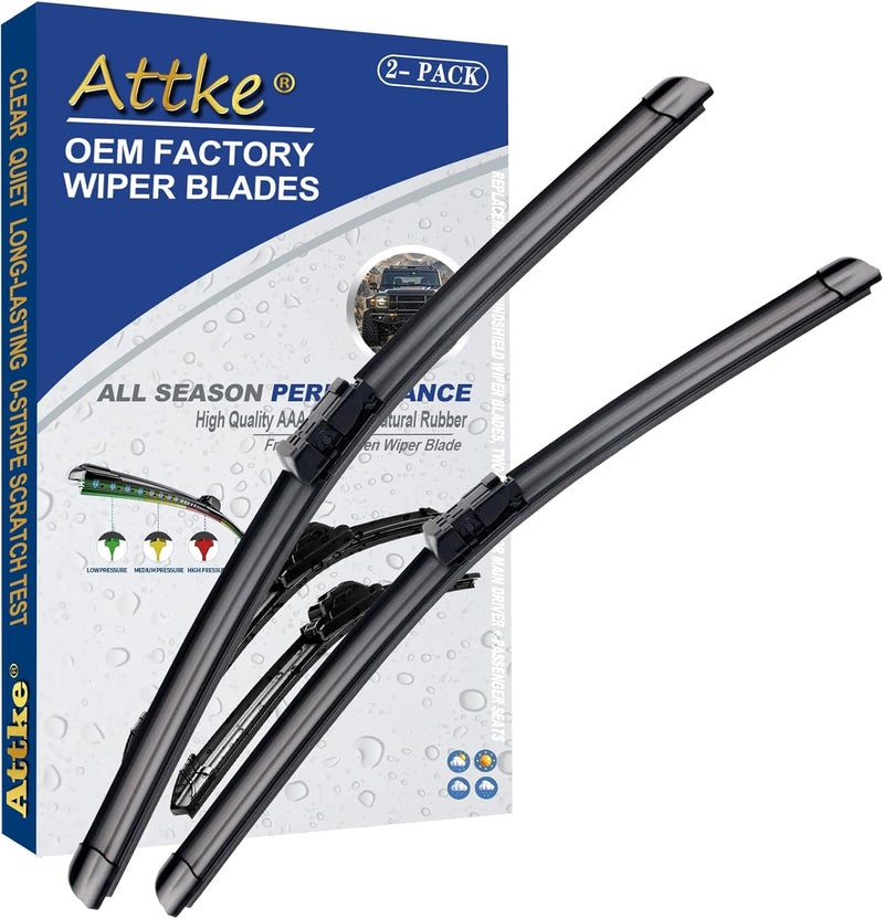 ATTKE OEM Quality Front Windshield Wiper Blades, Factory Replacement Chevrolet Silverado14-28/ GMC Sierra 2014-2018 22"+22" (Set of 2) - Image 1
