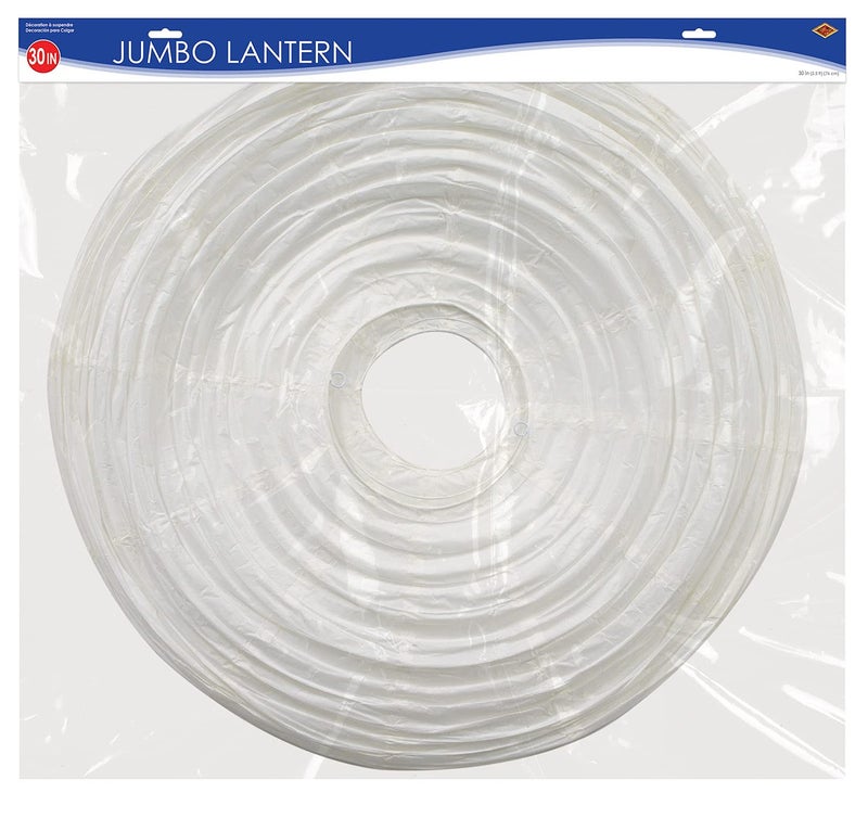 Beistle White Jumbo Paper Lantern Hanging Decoration for Weddings, Bridal Showers, Graduation Parties - Image 5