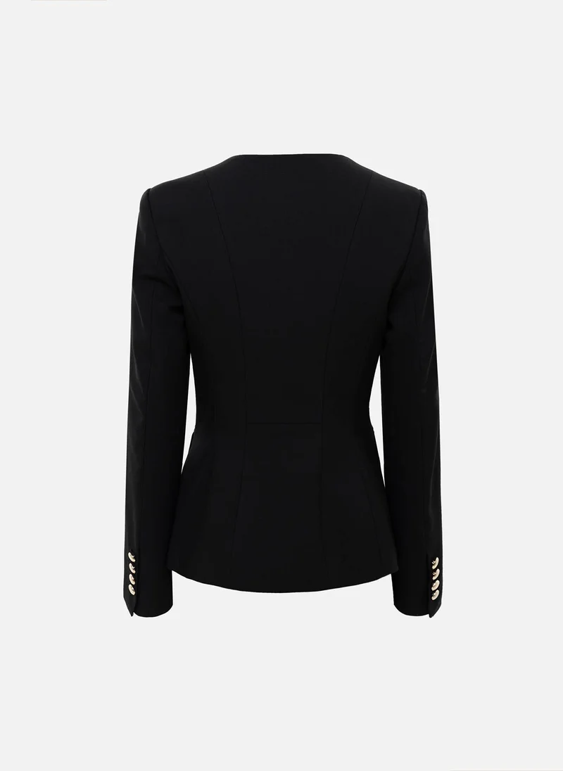 Lichi  Flared jacket with large golden buttons for Women | Best Price UAE
