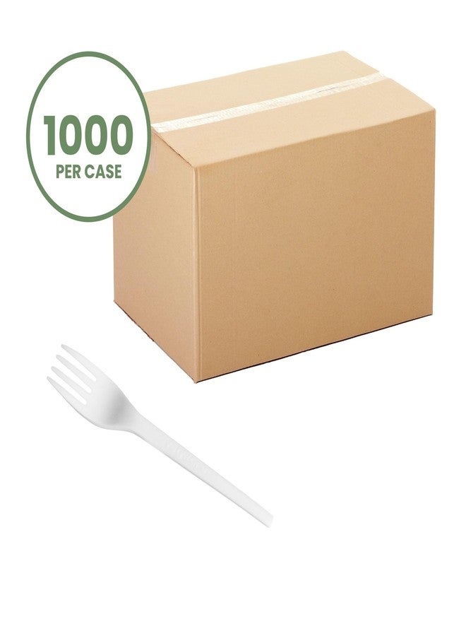 Vegware Compostable CPLA White Plastic Forks, Case of 1000, Disposable, Renewable Material Made from Plants, Sturdy and Strong, Hot or Cold Applications - Image 3