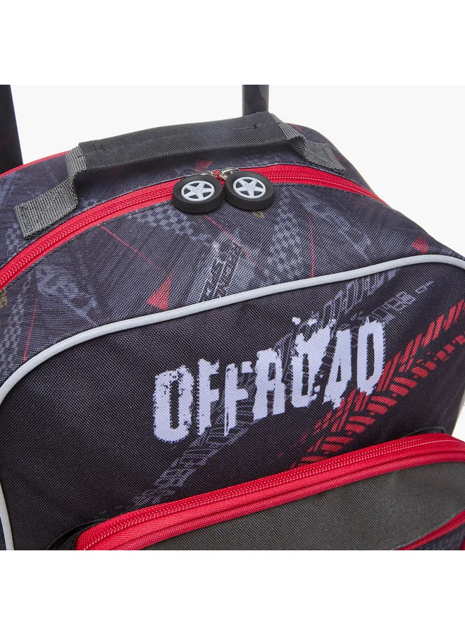 LBL by Shoexpress Boys Graphic Print Trolley Backpack with Retractable Handle - 44x16x30 cms