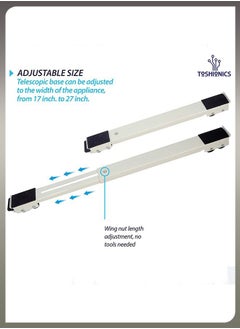 Toshionics Extensible Heavy Duty Adjustable Appliance Moving Roller for Home Washing Machines Refrigerators Dryers Dishwashers Heavy Power Tools and Equipment with Wheels Anti Skid Pad for 300kg  - Image 5