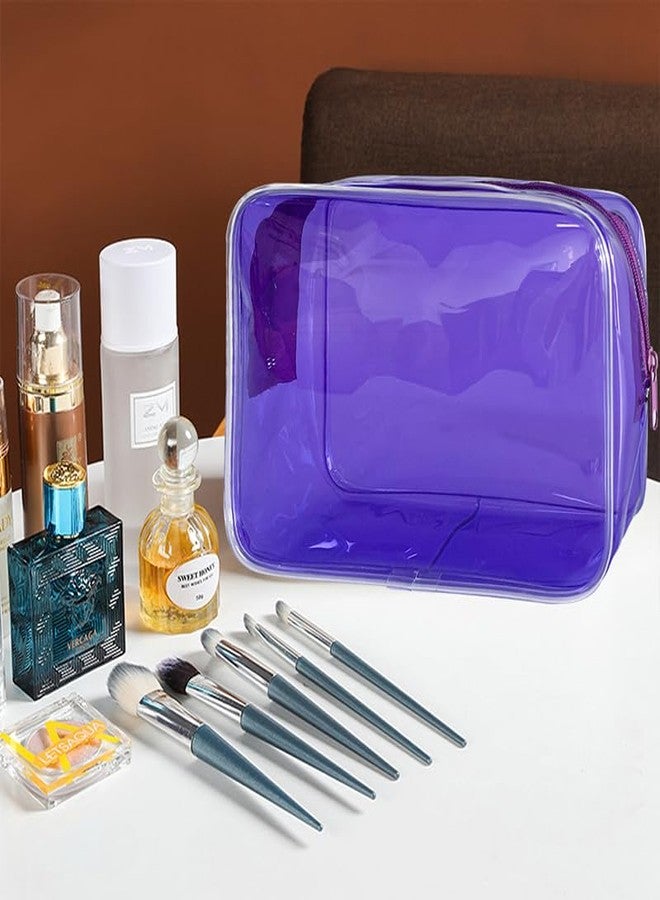 TotePrint Neon TSA Approved Clear Toiletry Pouch, 7"x2.3"x4.7" Size, PVC Travel Makeup Bags for Toiletries, Transparent Cosmetic Bag for Women and Men Small, Transparent (black bone ), 7 x 2.3 x 4.7 - Image 4