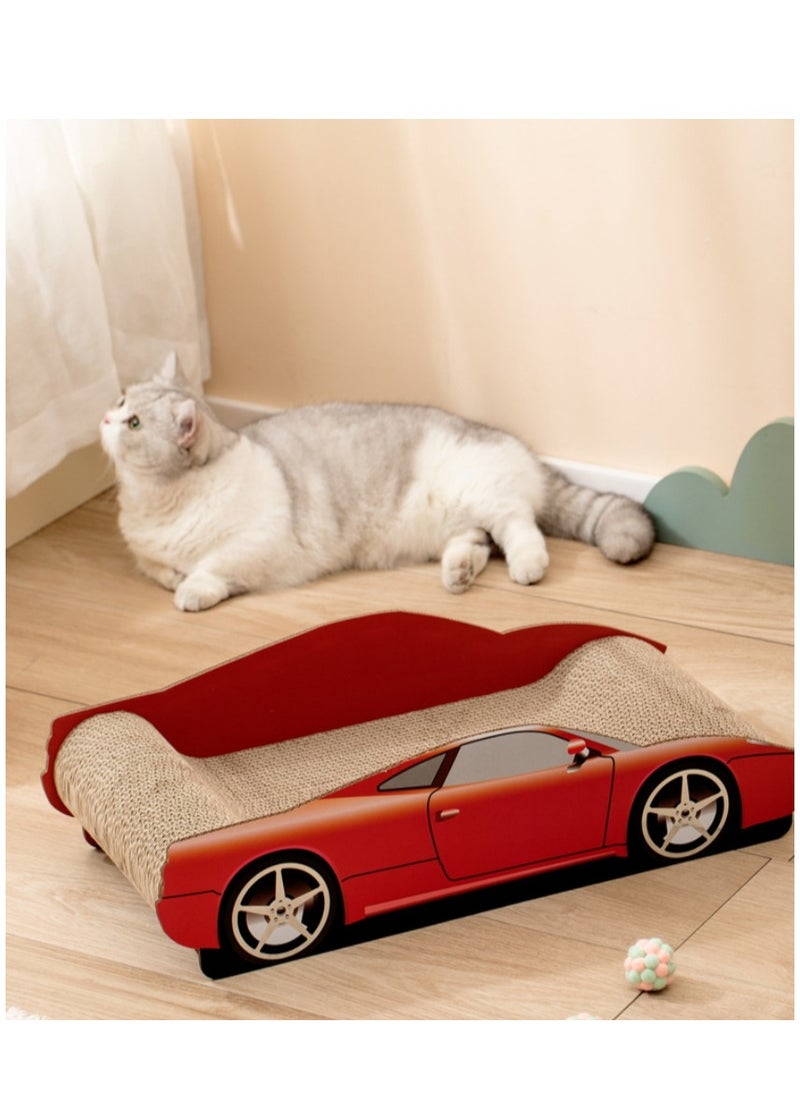 MissTiara Cat toys, cat scratching board sports car style, wear-resistant and non-chipping, corrugated paper cat claw board scratch-resistant cat bed 60X27X17cm  - Image 3