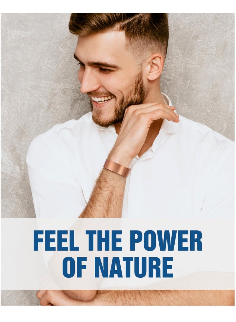 Pure Copper Magnetic Bracelet for Men 18X Strength Adjustable Cuff Bangle with 8 Therapeutic Magnets Classic Style Unisex Wellness Jewelry Gift Idea - Image 2