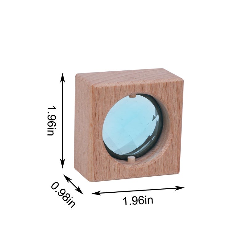 KOAICS 16PCS Acrylic Wooden Gem Blocks, Sparkling Acrylic Colorful StackingToys, Open Ended Play Montessori Educational Toys (16PCS Square Gem Blocks) - Image 2