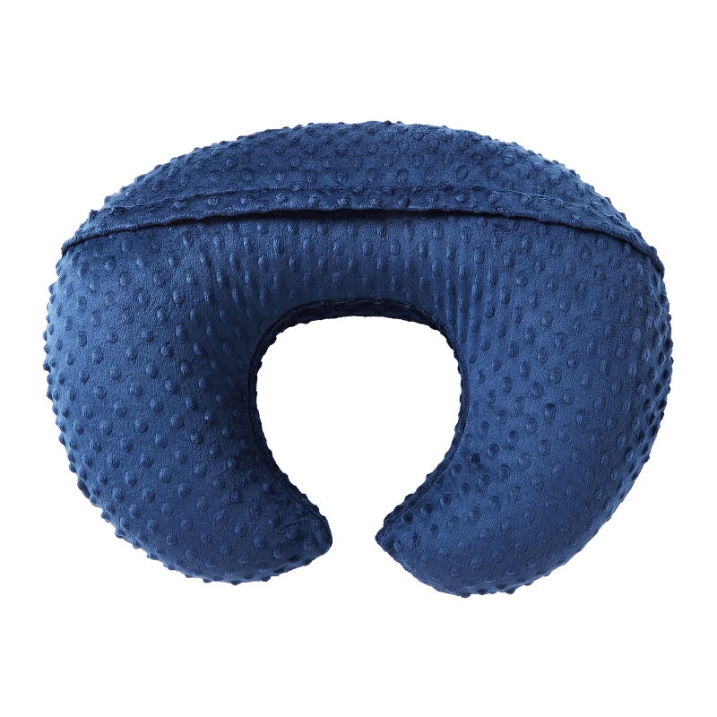 QUENESS Nursing Pillow and Positioner, Breastfeeding, Bottle Feeding, Baby Sitting Support with Removable Ultra Soft Cover, Tummy Time Support for Baby Boys and Girls (Estate Blue) - Image 3