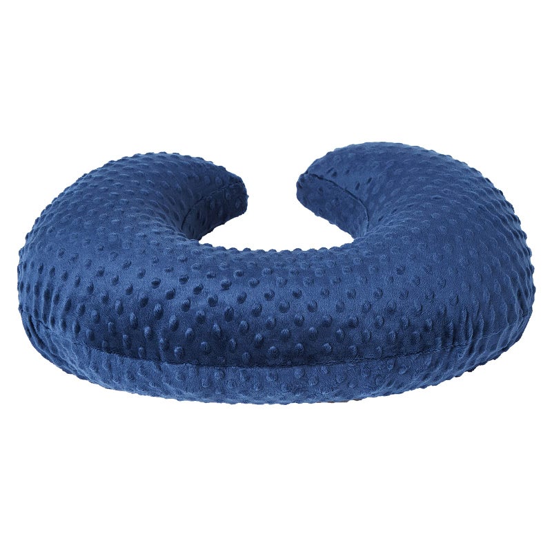 QUENESS Nursing Pillow and Positioner, Breastfeeding, Bottle Feeding, Baby Sitting Support with Removable Ultra Soft Cover, Tummy Time Support for Baby Boys and Girls (Estate Blue) - Image 5