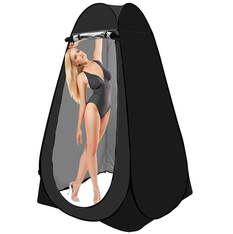 GNASTAS Portable Privacy Pop Up Polyester Dressing Changing Room, Outdoor Tent, Foldable Outdoor Shower Tent, Camp ToiletTent,Rain Shelter for Camping 1pc (Black) - Image 3