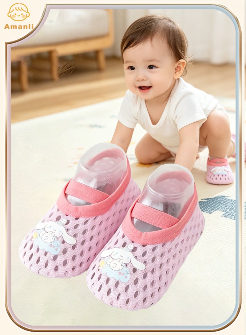 Amanli Size S Baby floor shoes Baby walking shoes Baby floor socks Non-slip soft-soled shoes Baby mesh shoes Cartoon children's shoes - Image 1