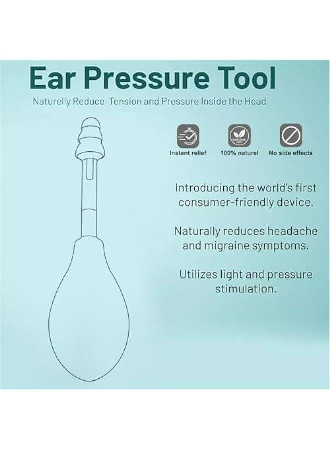 Ear Pressure Relief Suction Device for Migraine, Headache, Tension Relief, Inner Ear Balance, Reduce Airplane Ear Pressure - Image 3