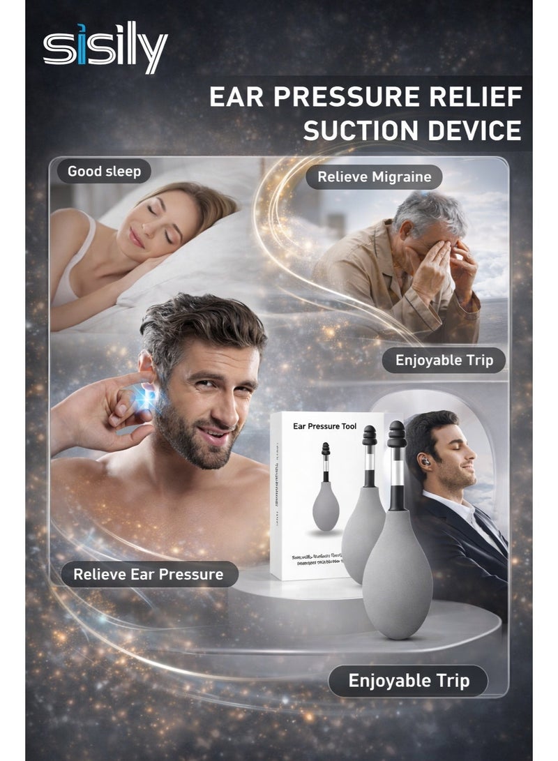 Sisily Ear Pressure Relief Suction Device – Airplane Ear Pain & Pressure Tool, Helps Inner Ear Balance, Non-Medication Migraine & Headache Tension Relief - Image 3