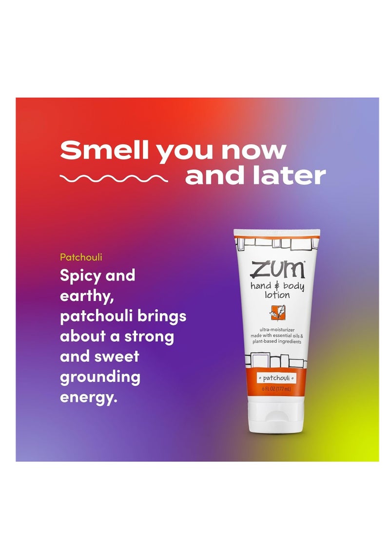 ZUM Zum Indigo Wild Hand & Body Lotion - Natural Hand Lotion for Dry Hands - Body Lotion for Women & Men - Body Moisturizers Include Shea Butter, Jojoba Oil & More - Patchouli Scent - 6 fl oz (2 Pack) - Image 2