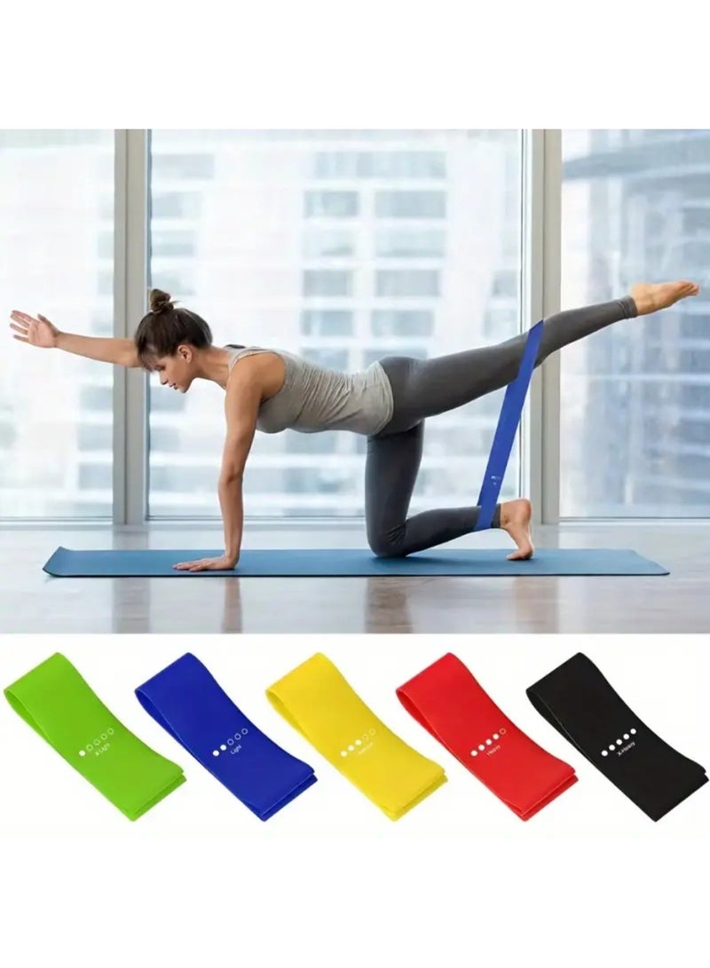 ZedForce 5-Pack Resistance Bands Set for Women & Men – Elastic Workout Bands with 5 Levels for Fitness, Yoga, Strength Training, Home Gym, Stretching & Physical Therapy – Non-Slip & Durable - Image 3