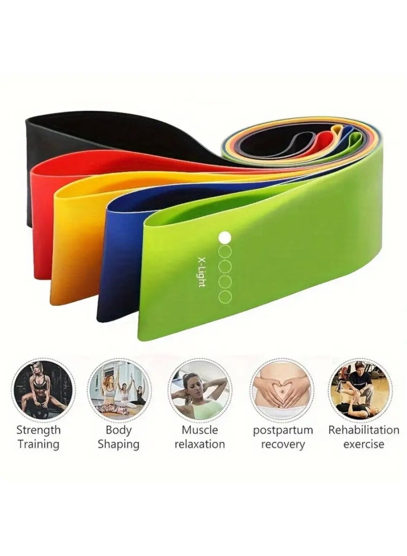 ZedForce 5-Pack Resistance Bands Set for Women & Men – Elastic Workout Bands with 5 Levels for Fitness, Yoga, Strength Training, Home Gym, Stretching & Physical Therapy – Non-Slip & Durable - Image 4