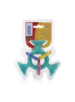 Nuby Silly Three Prong Interactive Suction Toy With Colorful Rings Aqua  - Image 4