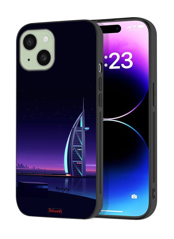 Tolwak - Apple iPhone 15 Plus Protective Case Cover Burj Arab Digital Art - Image 1