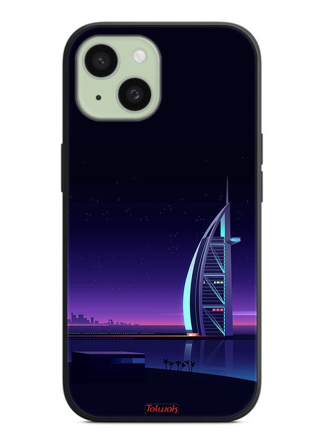 Tolwak - Apple iPhone 15 Plus Protective Case Cover Burj Arab Digital Art - Image 1