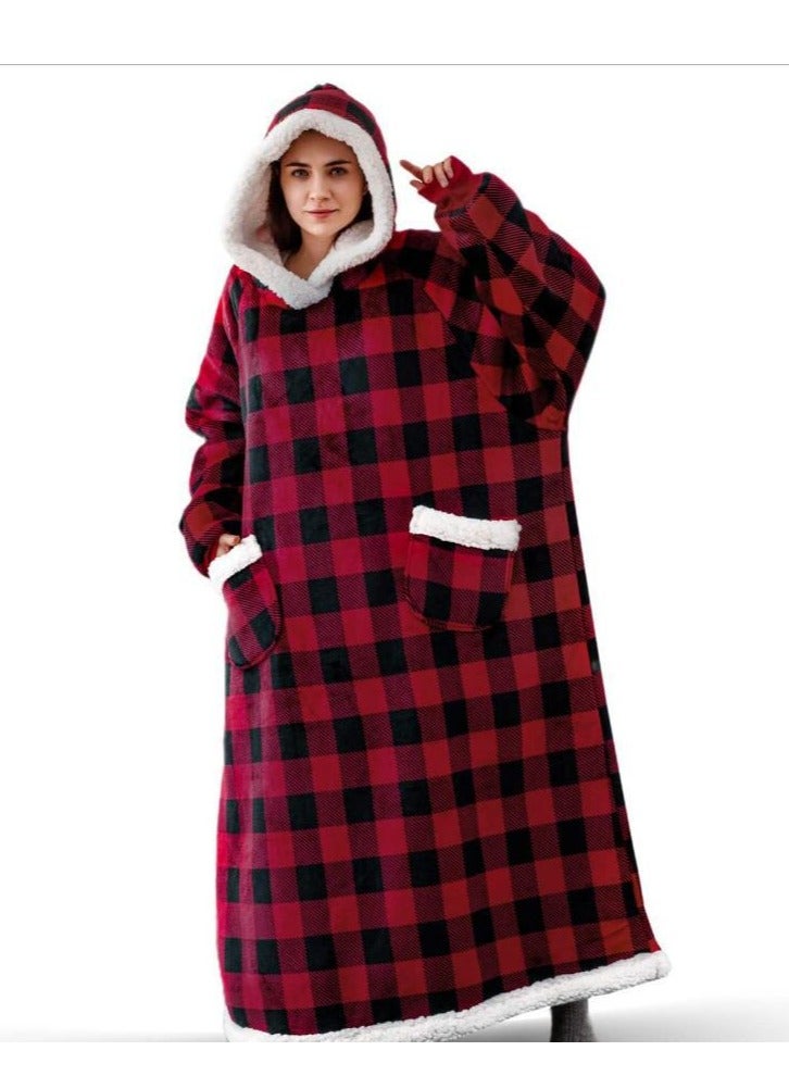 إسكدنيا شتاء 2024 تمديد عمودي جيب بطانية بطانية الصوف الفانيلا التلفزيون - Image 1