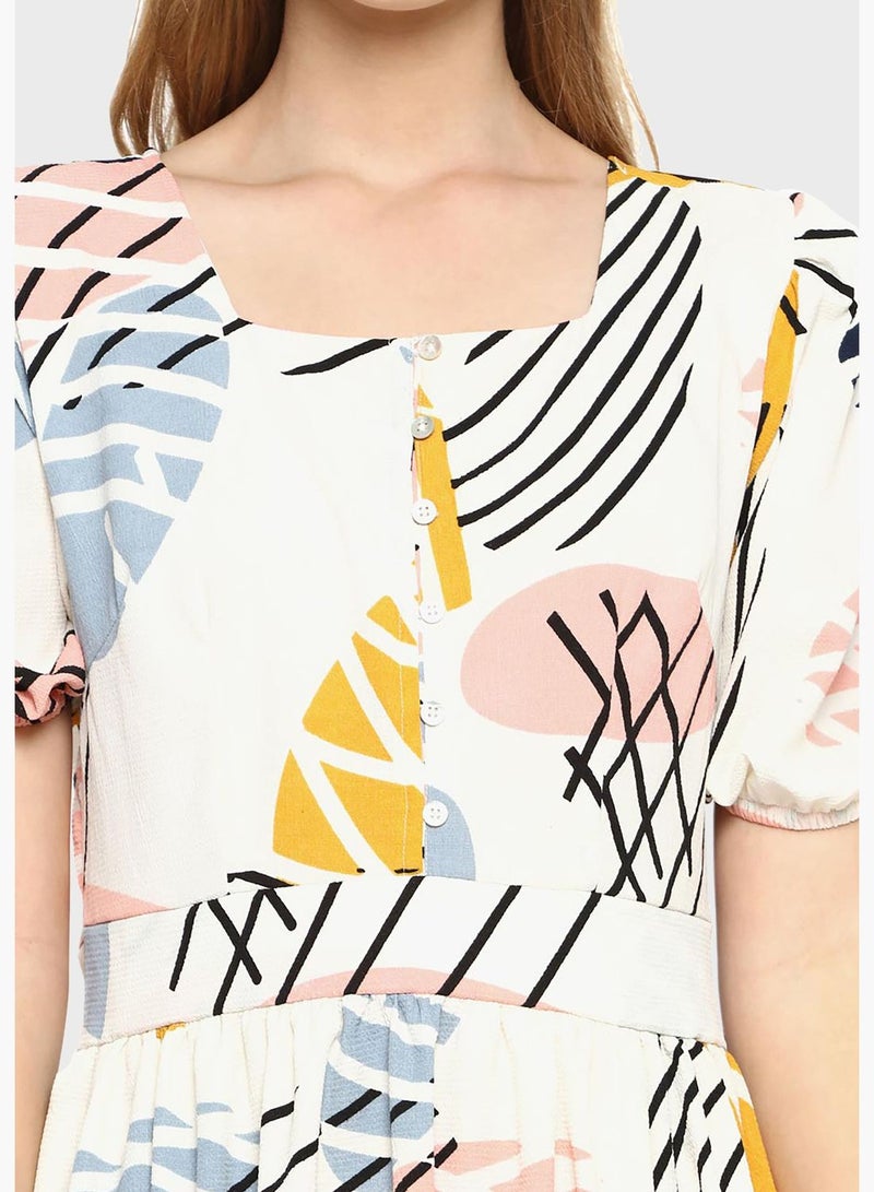 Campus Sutra Abstract Print Dress  - Image 5