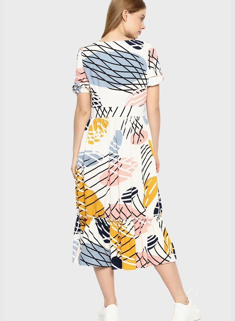 Campus Sutra Abstract Print Dress  - Image 3