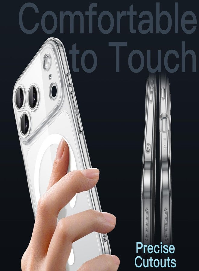 جي تيك جراب JETech المغناطيسي النحيف لهاتف iPhone 17 Pro مقاس 6.3 بوصة، متوافق مع MagSafe، يوفر حماية كاملة لعدسة الكاميرا، غطاء حماية شفاف فائق النحافة وخفيف الوزن بتصميم بسيط (شفاف) - Image 4