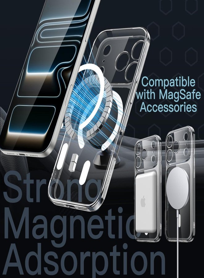 جي تيك جراب JETech المغناطيسي النحيف لهاتف iPhone 17 Pro مقاس 6.3 بوصة، متوافق مع MagSafe، يوفر حماية كاملة لعدسة الكاميرا، غطاء حماية شفاف فائق النحافة وخفيف الوزن بتصميم بسيط (شفاف) - Image 5
