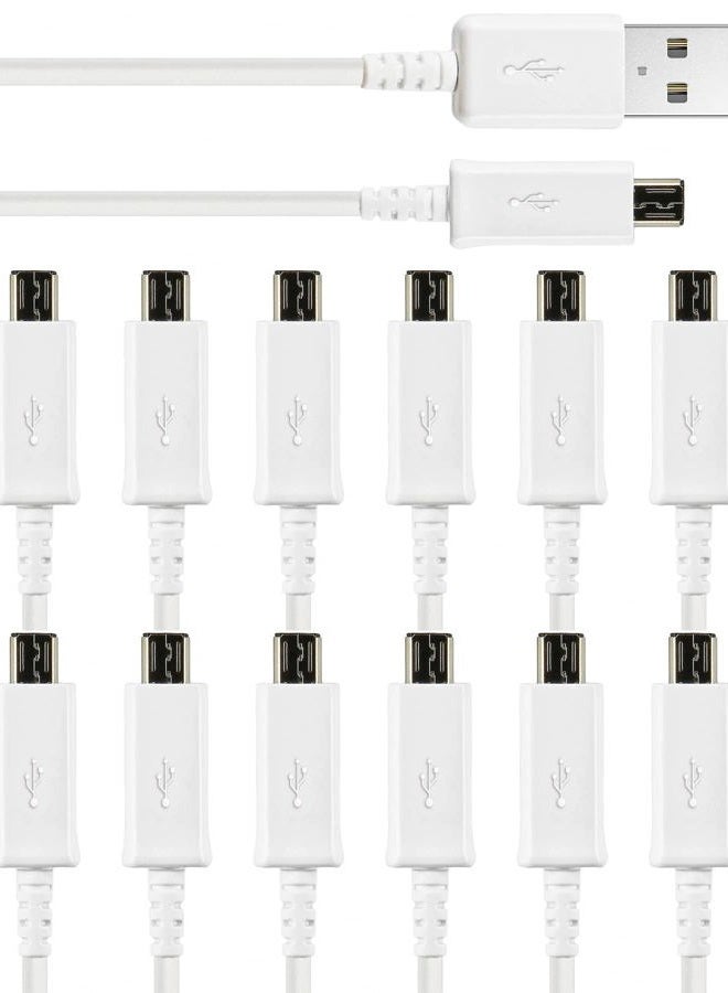 tekSonic [12-Pack Micro USB Cable Multi Pack Bulk Lot - 1 M/3.3 ft Charging Data Sync Fast Micro USB to USB A Cord for Samsung Galaxy S7 S6 Edge J7 S5,Note 5 4,LG 4 K40 K20,Kindle,PS4,Xbox,Tablet - Image 1