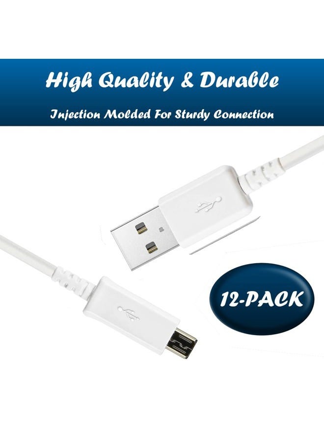 tekSonic [12-Pack Micro USB Cable Multi Pack Bulk Lot - 1 M/3.3 ft Charging Data Sync Fast Micro USB to USB A Cord for Samsung Galaxy S7 S6 Edge J7 S5,Note 5 4,LG 4 K40 K20,Kindle,PS4,Xbox,Tablet - Image 2