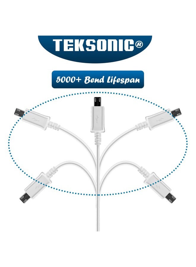 tekSonic [12-Pack Micro USB Cable Multi Pack Bulk Lot - 1 M/3.3 ft Charging Data Sync Fast Micro USB to USB A Cord for Samsung Galaxy S7 S6 Edge J7 S5,Note 5 4,LG 4 K40 K20,Kindle,PS4,Xbox,Tablet - Image 4