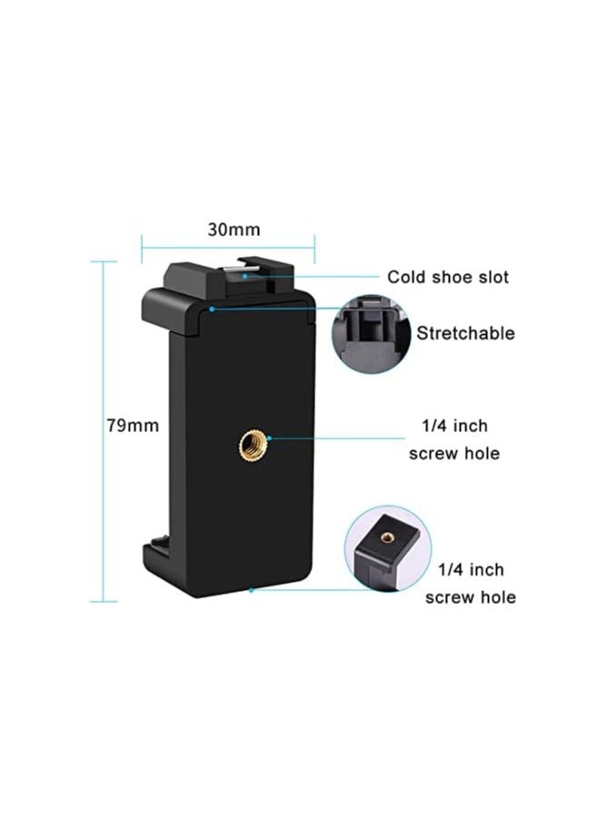 SURPN SURPN Vlogging Kit for iPhone, Android (With Tripod), with Mini LED Video Light + Cardioid Microphone + Phone Clip + Tripod for Live Broadcasting, Video...  - Image 2
