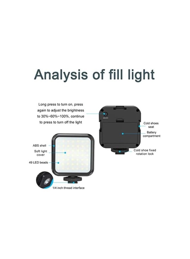 SURPN SURPN Vlogging Kit for iPhone, Android (With Tripod), with Mini LED Video Light + Cardioid Microphone + Phone Clip + Tripod for Live Broadcasting, Video...  - Image 5